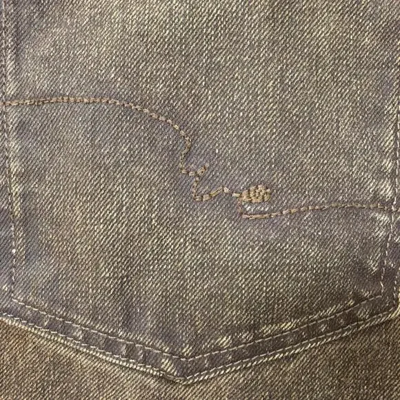 Free People Good Luck High Rise Coated Barrel Jeans Brown Size 27 Loose - Picture 9 of 9